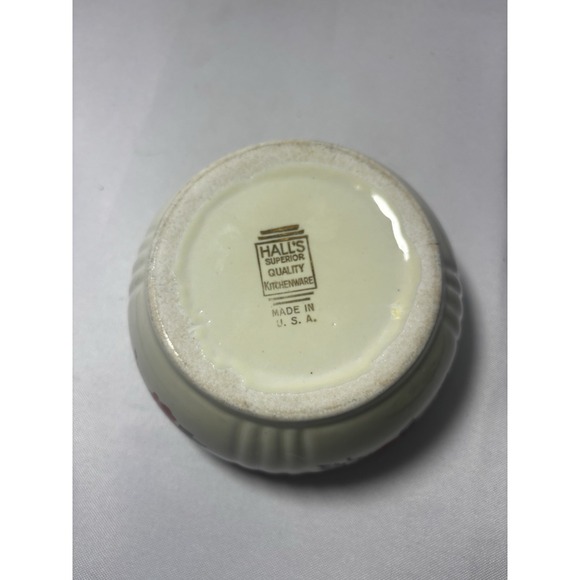 Vintage Hall's Superior Quality Kitchenware Red Poppy Drip Jar Storage With Lid - Picture 5 of 6